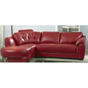    Two Piece Semi Aniline Leather Sectional Sofa: Home & Kitchen
