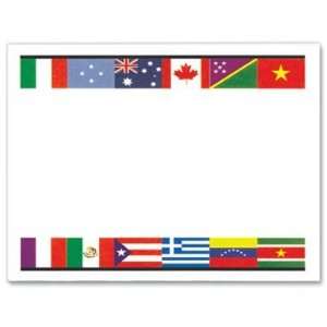  4 X 3 International Flag Paper Name Tag Insert, Package 