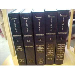   Texas Annotated (Constitution of Texas, 5 books, 1,1A,1B,2,3) Vernon