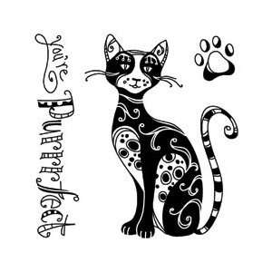   Clear Mini Stamps   Youre Purrfect Cat Arts, Crafts & Sewing