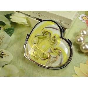  Murano design light design heart shape compact mirror   In 