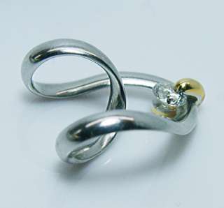   Designer Platinum 1/3ct Diamond Heart Pendant Killer ! Estate Jewelry