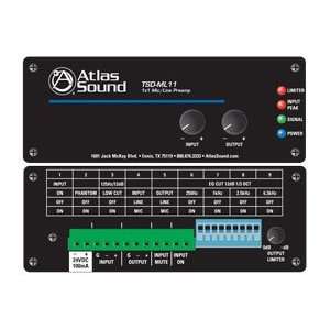  Atlas Sound TSD ML11 1x1 MicLine Preamp with EQ Mute 