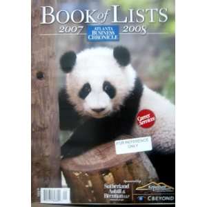  Atlanta Business Chronicle 2007 2008 (Book of Lists 