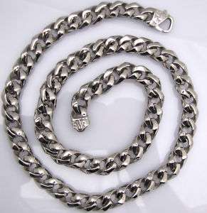MENS 13MM STAINLESS STEEL CUBAN LINK CHAIN NECKLACE 30  