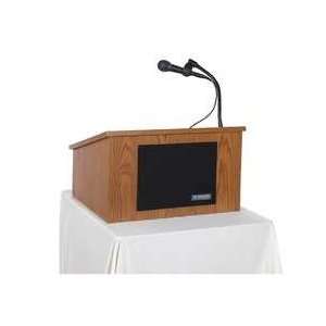   Lectern,wireless,oak   AMPLIVOX SOUND SYSTEMS: Office Products