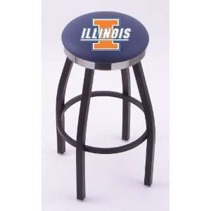  University of Illinois 25 Single ring swivel bar stool 