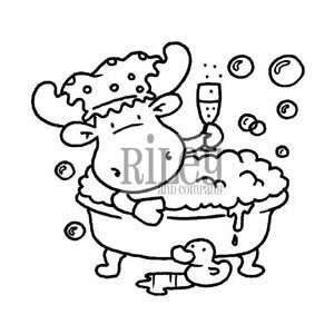  Riley And Company Cling Rubber Stamp Bathtub Riley; 2 