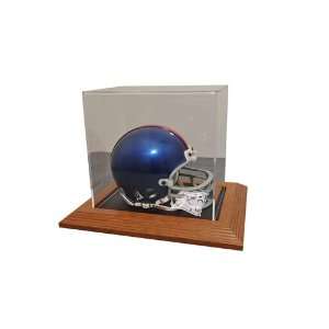  Carolina Panthers Mini Helmet Display Case with Natural 