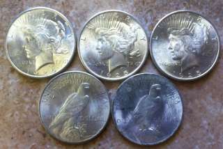 1925 PEACE SILVER DOLLAR COINS ROUNDS*BRILLIANT UNCIRCULATED*IN 