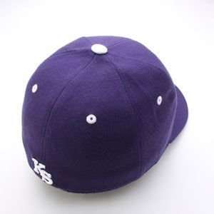  Kansas State Wildcats Team Logo Mascot Fitted Hat (Purple 