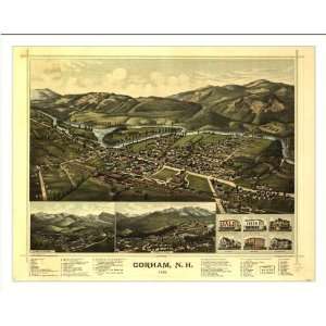  Historic Gorham, New Hampshire, c. 1888 (M) Panoramic Map 
