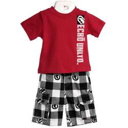 Ecko Infant Boys 2 piece T shirt and Plaid Shorts Set  