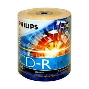  Philips CDR 52X 700MB/ 80 Minute 100 Pack: Musical 