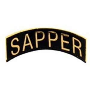  U.S. Army Sapper Tab Pin Black & Yellow 1 1/4 Arts 