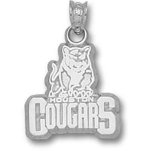 University of Houston Cougars Logo 5/8 Pendant (Silver)  