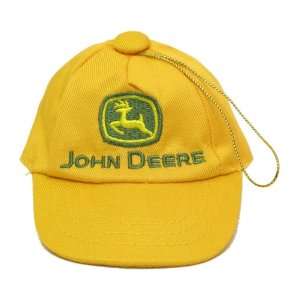  John Deere Yellow Cap with Logo Ornament 