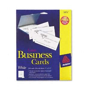  Avery® Laser Business Cards, 2 x 3 1/2, White, 10 Cards 