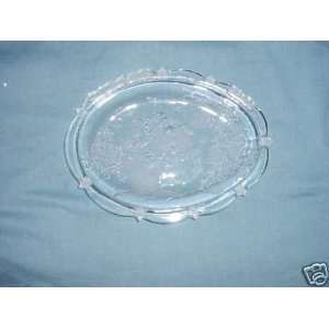  Oval Crystal Holiday Serving Tray 