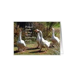  Invitation to 70th Birthday Party   Geese Card: Toys 