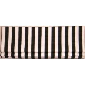  Back in Stock Black and White Awning Stripe Roman Shade 