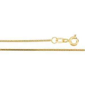  14k Yellow Gold 16 inch 0.75 mm Snake Choker Necklace in 