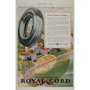   Ad U.S. Royal Cord Balloon Car Tire Breakers Hotel   Original Print Ad