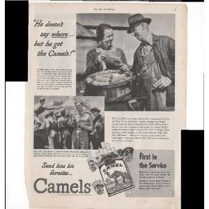   Cigarettes Men In Service War Effort 1943 War Antique Advertisement