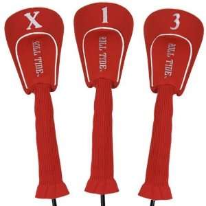 Alabama Crimson Tide Red Three Pack Golf Club Headcovers  
