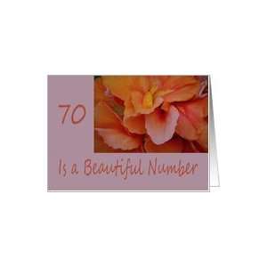 70th birthday, Orange Cream Card