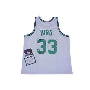    Autographed Larry Bird White Celtics Jersey 