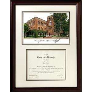 University of Southern California Graduate Framed Lithograph w 