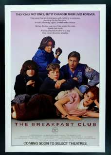 THE BREAKFAST CLUB * 1SH ADVANCE ORIG MOVIE POSTER 1985  