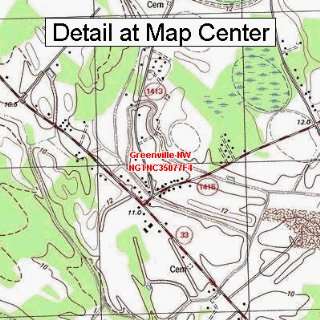 USGS Topographic Quadrangle Map   Greenville NW, North Carolina 