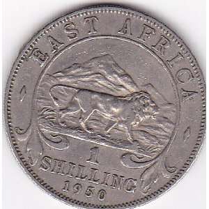 1950 East Africa 1 Shilling Coin 
