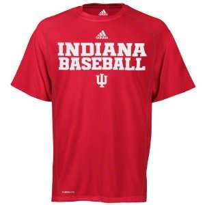  Indiana Hoosiers Red adidas Official Baseball Practice T 