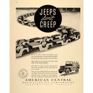   Ad WWII American Central Army Jeep Assembly Line   Original Print Ad