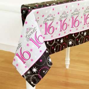  Lets Party By Amscan Sweet 16 Sparkle Paper Tablecover 