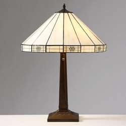 Tiffany style Mission style White Table Lamp  Overstock