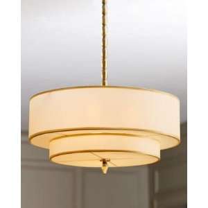  Luxo Collection 5 Light 26 Antique Brass Hanging Pendant 
