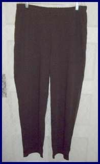 New 1X Brown Blue Nina Leonard Jacquard Knit Jacket and Solid Pants 