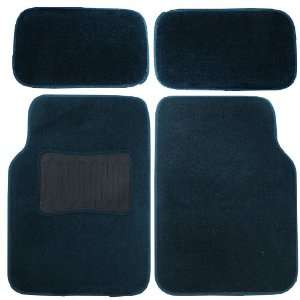  Carpet 4Pc Carpet Mat/With Vinyl Pad/ Car Floor Mat Blue 