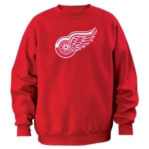   Detroit Red Wings Team Logo Crew Sweatshirt: Sports & Outdoors