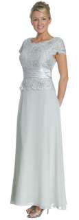10 COLORS FORMAL MODEST MOTHER OF THE BRIDE GROOM DRESS EVINING Sizes 