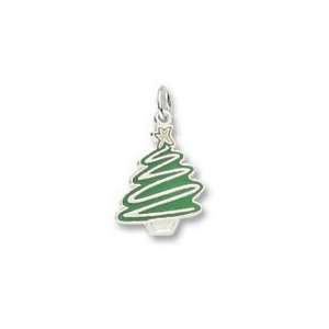  2925 Christmas Tree Charm   Gold Plated Jewelry