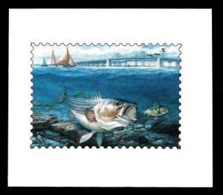 1985 CHESAPEAKE BAY SPORT FISHING STAMP PROOF CARD   VF  