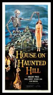 HOUSE ON HAUNTED HILL * 3SH HORROR MOVIE POSTER 1959  