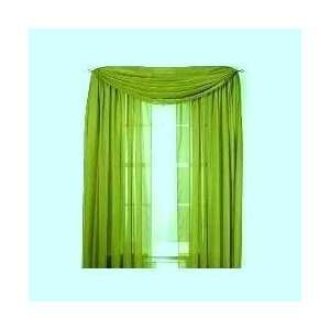   : LIME GREEN 60 WIDE x 216 LONG SHEER WINDOW SCARF: Home & Kitchen