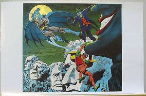 BATMAN ROBIN JOKER on MOUNT RUSHMORE Pin up Poster DC  
