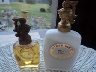 Vtg Kings Men Cologne After Shave & Luxury Talc ~Knight Cap  